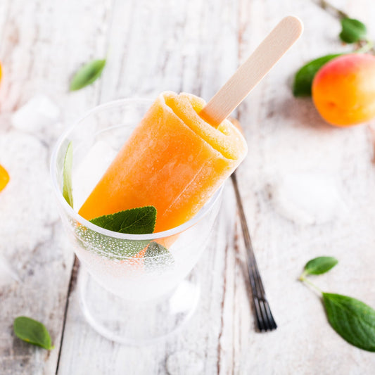 Peach Basil Popsicle
