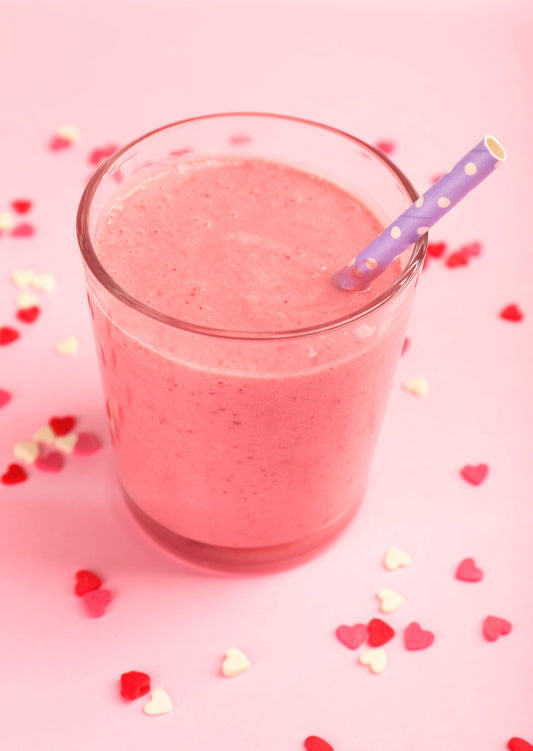 Hibiscus-Rose Almond Berry Smoothie