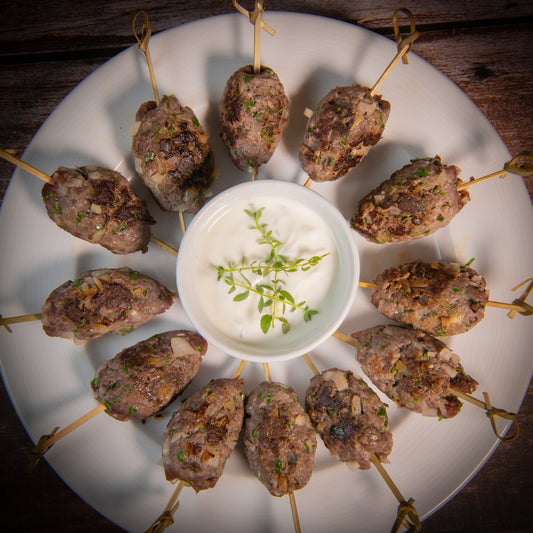 Lamb Kofta with Almond Flour Yogurt