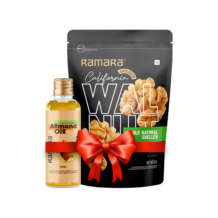 Raw Walnut 200g & Almond Oil 50 Ml - (Pack of 2)