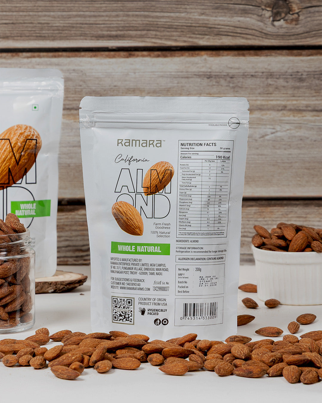 Whole Natural Raw Almonds
