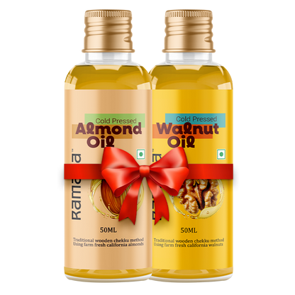 Walnut Oil 50ml & Almond Oil 50 Ml - (Pack of 2)