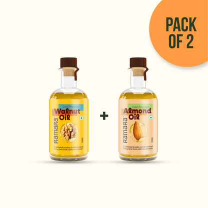 Almond Oil 100 Ml &  Walnut Oil 100ml - (Pack of 2)