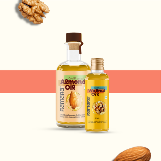 Walnut Oil 50ml & Almond Oil 100 ml - (Pack of 2)