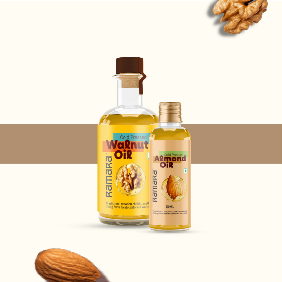 Almond Oil 50 ml &  Walnut Oil 100ml - (Pack of 2)