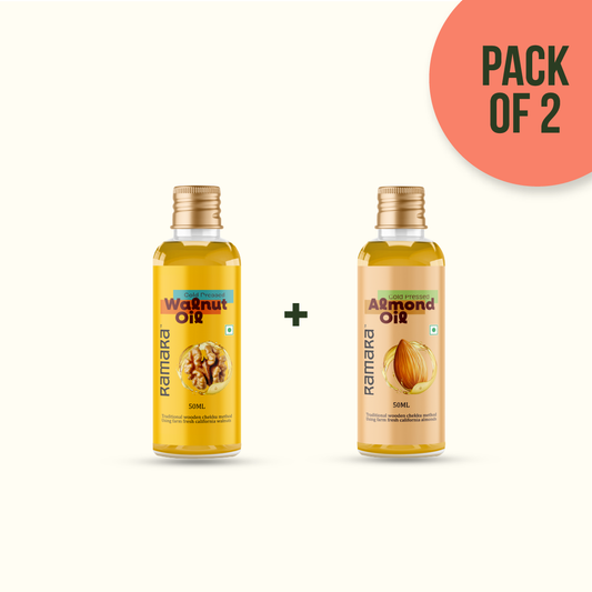 Walnut Oil 50ml & Almond Oil 50 Ml - (Pack of 2)
